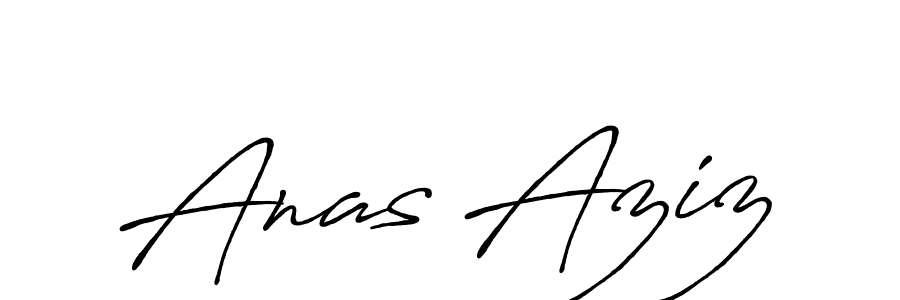 Design your own signature with our free online signature maker. With this signature software, you can create a handwritten (Antro_Vectra_Bolder) signature for name Anas Aziz. Anas Aziz signature style 7 images and pictures png