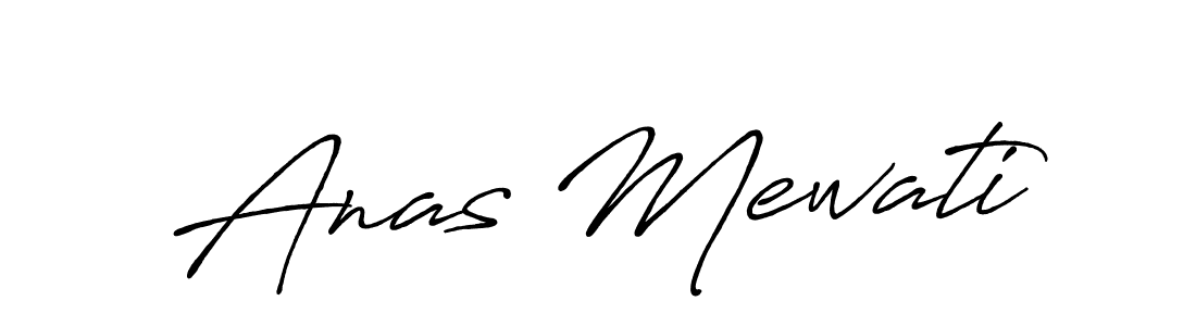 How to make Anas Mewati name signature. Use Antro_Vectra_Bolder style for creating short signs online. This is the latest handwritten sign. Anas Mewati signature style 7 images and pictures png