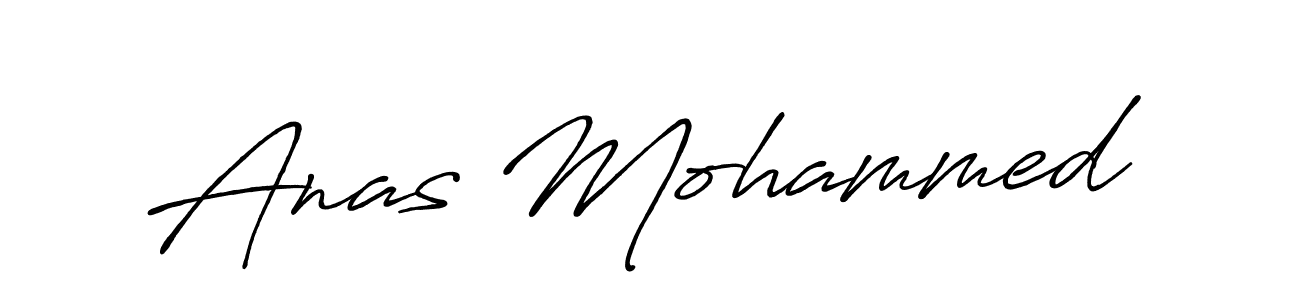 Anas Mohammed stylish signature style. Best Handwritten Sign (Antro_Vectra_Bolder) for my name. Handwritten Signature Collection Ideas for my name Anas Mohammed. Anas Mohammed signature style 7 images and pictures png
