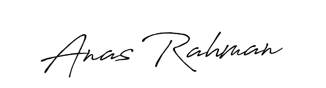 Make a beautiful signature design for name Anas Rahman. With this signature (Antro_Vectra_Bolder) style, you can create a handwritten signature for free. Anas Rahman signature style 7 images and pictures png