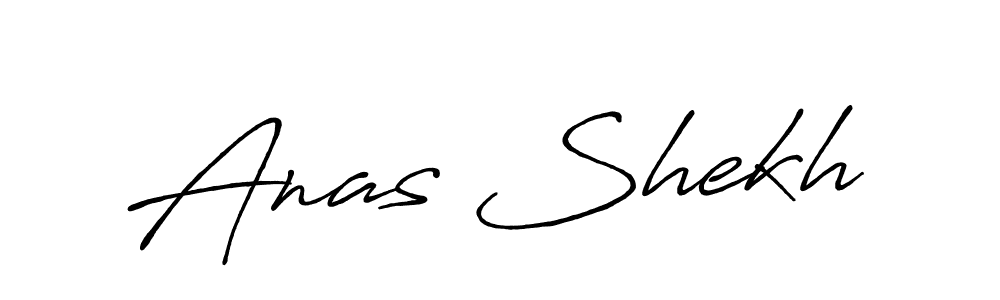 How to make Anas Shekh name signature. Use Antro_Vectra_Bolder style for creating short signs online. This is the latest handwritten sign. Anas Shekh signature style 7 images and pictures png