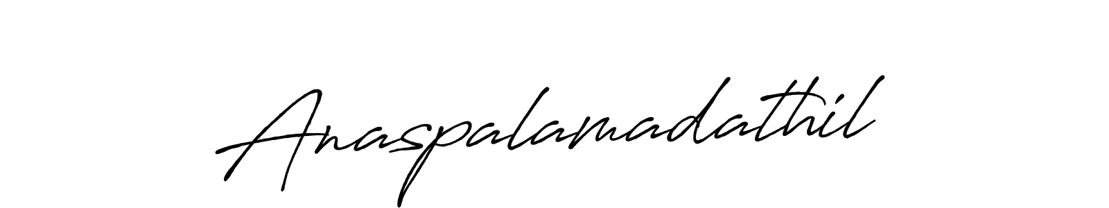 How to make Anaspalamadathil signature? Antro_Vectra_Bolder is a professional autograph style. Create handwritten signature for Anaspalamadathil name. Anaspalamadathil signature style 7 images and pictures png
