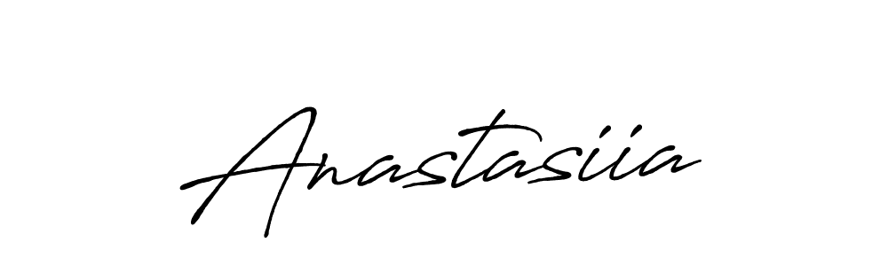 Create a beautiful signature design for name Anastasiia. With this signature (Antro_Vectra_Bolder) fonts, you can make a handwritten signature for free. Anastasiia signature style 7 images and pictures png