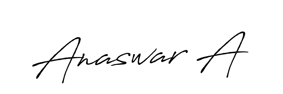 Use a signature maker to create a handwritten signature online. With this signature software, you can design (Antro_Vectra_Bolder) your own signature for name Anaswar A. Anaswar A signature style 7 images and pictures png