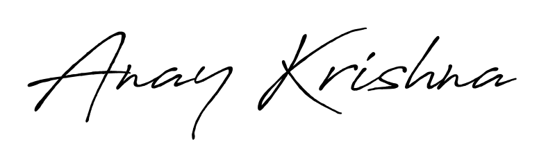 Style your name Anay Krishna with confidence using Antro_Vectra_Bolder signature design. Simple, elegant, and ready for immediate document use. Anay Krishna signature style 7 images and pictures png