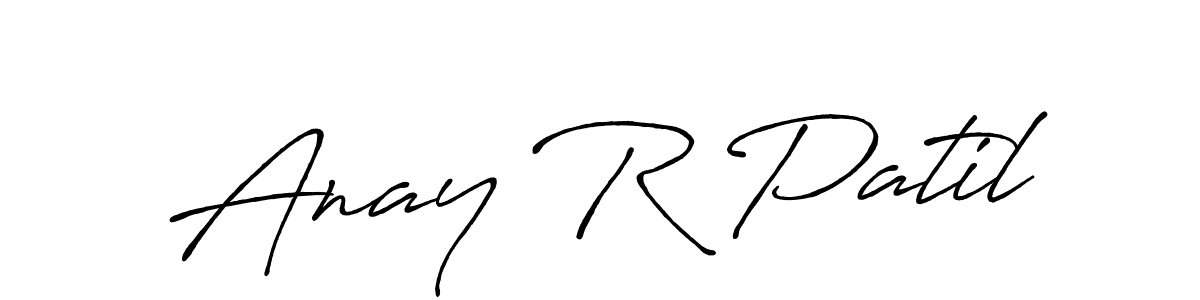 How to make Anay R Patil name signature. Use Antro_Vectra_Bolder style for creating short signs online. This is the latest handwritten sign. Anay R Patil signature style 7 images and pictures png