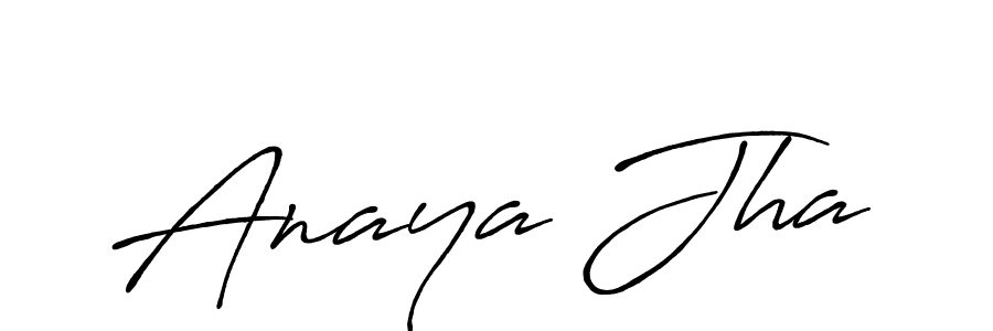 Design your own signature with our free online signature maker. With this signature software, you can create a handwritten (Antro_Vectra_Bolder) signature for name Anaya Jha. Anaya Jha signature style 7 images and pictures png