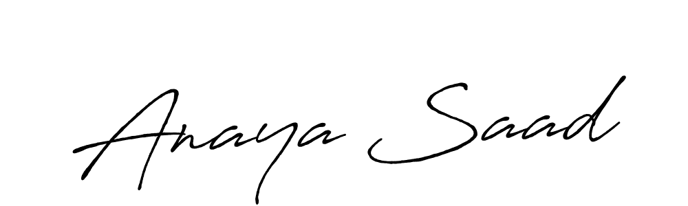 This is the best signature style for the Anaya Saad name. Also you like these signature font (Antro_Vectra_Bolder). Mix name signature. Anaya Saad signature style 7 images and pictures png