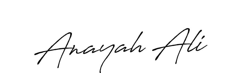 Create a beautiful signature design for name Anayah Ali. With this signature (Antro_Vectra_Bolder) fonts, you can make a handwritten signature for free. Anayah Ali signature style 7 images and pictures png