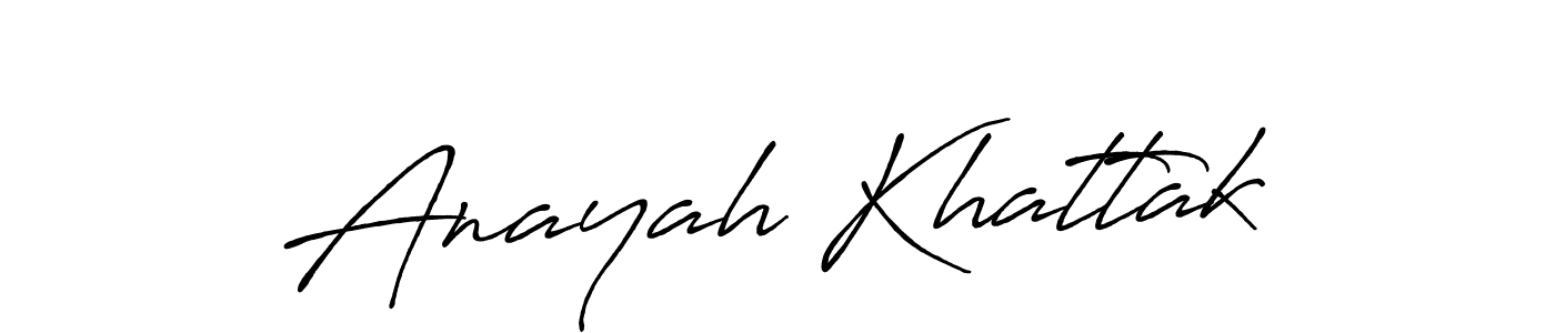 Create a beautiful signature design for name Anayah Khattak. With this signature (Antro_Vectra_Bolder) fonts, you can make a handwritten signature for free. Anayah Khattak signature style 7 images and pictures png