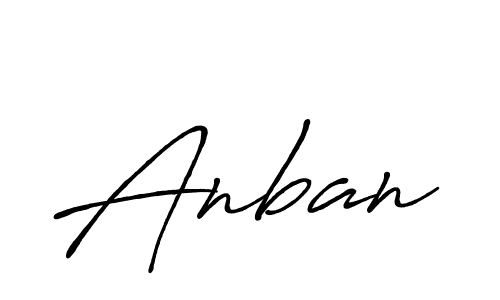 Use a signature maker to create a handwritten signature online. With this signature software, you can design (Antro_Vectra_Bolder) your own signature for name Anban. Anban signature style 7 images and pictures png