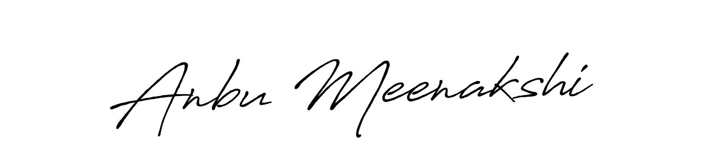 How to make Anbu Meenakshi name signature. Use Antro_Vectra_Bolder style for creating short signs online. This is the latest handwritten sign. Anbu Meenakshi signature style 7 images and pictures png