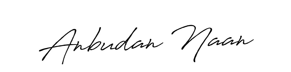 How to make Anbudan Naan signature? Antro_Vectra_Bolder is a professional autograph style. Create handwritten signature for Anbudan Naan name. Anbudan Naan signature style 7 images and pictures png