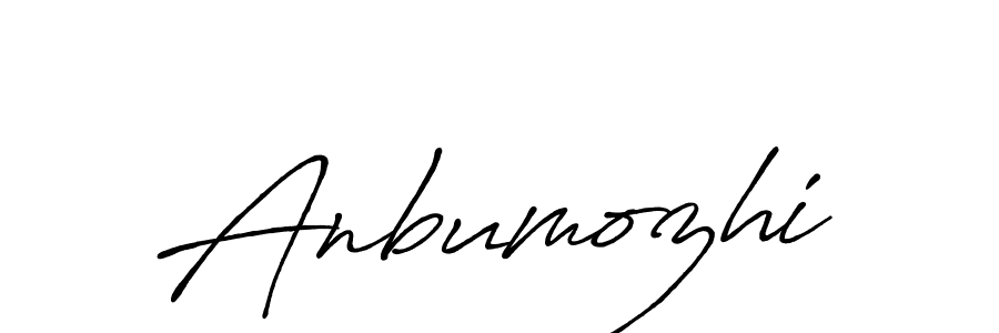 Use a signature maker to create a handwritten signature online. With this signature software, you can design (Antro_Vectra_Bolder) your own signature for name Anbumozhi. Anbumozhi signature style 7 images and pictures png