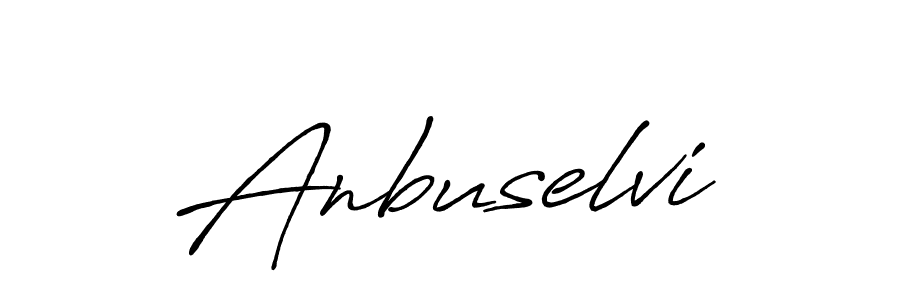 Create a beautiful signature design for name Anbuselvi. With this signature (Antro_Vectra_Bolder) fonts, you can make a handwritten signature for free. Anbuselvi signature style 7 images and pictures png