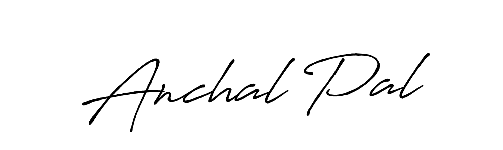 How to make Anchal Pal name signature. Use Antro_Vectra_Bolder style for creating short signs online. This is the latest handwritten sign. Anchal Pal signature style 7 images and pictures png