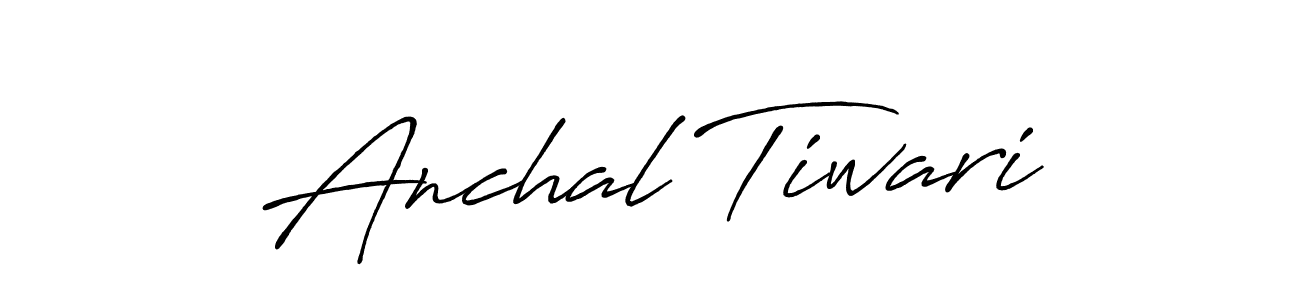 Create a beautiful signature design for name Anchal Tiwari. With this signature (Antro_Vectra_Bolder) fonts, you can make a handwritten signature for free. Anchal Tiwari signature style 7 images and pictures png