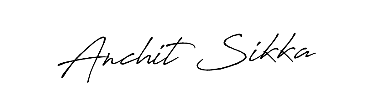 Anchit Sikka stylish signature style. Best Handwritten Sign (Antro_Vectra_Bolder) for my name. Handwritten Signature Collection Ideas for my name Anchit Sikka. Anchit Sikka signature style 7 images and pictures png