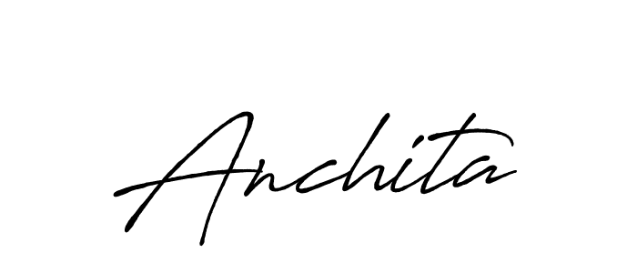 Make a beautiful signature design for name Anchita. With this signature (Antro_Vectra_Bolder) style, you can create a handwritten signature for free. Anchita signature style 7 images and pictures png