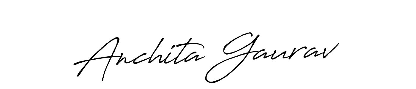 Similarly Antro_Vectra_Bolder is the best handwritten signature design. Signature creator online .You can use it as an online autograph creator for name Anchita Gaurav. Anchita Gaurav signature style 7 images and pictures png