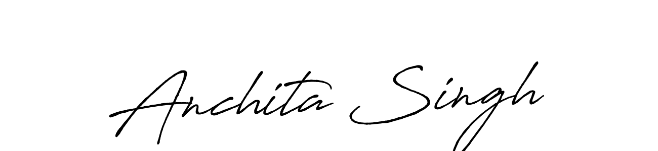 You should practise on your own different ways (Antro_Vectra_Bolder) to write your name (Anchita Singh) in signature. don't let someone else do it for you. Anchita Singh signature style 7 images and pictures png