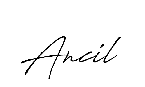 Make a beautiful signature design for name Ancil. With this signature (Antro_Vectra_Bolder) style, you can create a handwritten signature for free. Ancil signature style 7 images and pictures png