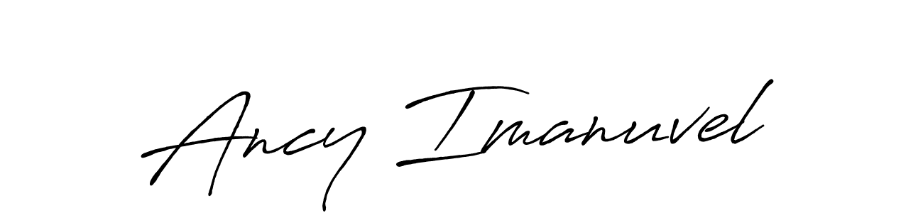 Make a beautiful signature design for name Ancy Imanuvel. With this signature (Antro_Vectra_Bolder) style, you can create a handwritten signature for free. Ancy Imanuvel signature style 7 images and pictures png