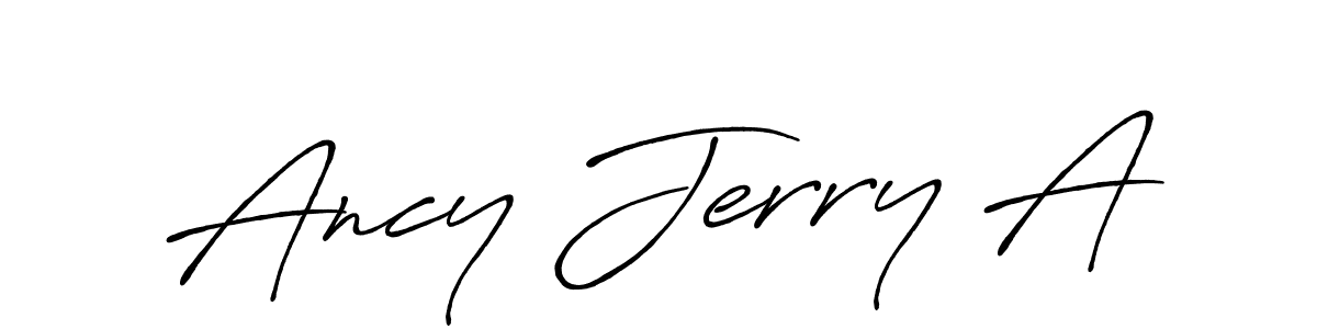 Also You can easily find your signature by using the search form. We will create Ancy Jerry A name handwritten signature images for you free of cost using Antro_Vectra_Bolder sign style. Ancy Jerry A signature style 7 images and pictures png