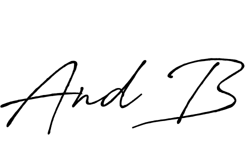 Also we have And B name is the best signature style. Create professional handwritten signature collection using Antro_Vectra_Bolder autograph style. And B signature style 7 images and pictures png