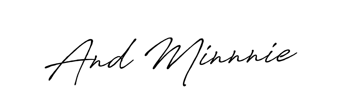 You should practise on your own different ways (Antro_Vectra_Bolder) to write your name (And Minnnie) in signature. don't let someone else do it for you. And Minnnie signature style 7 images and pictures png