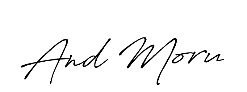 if you are searching for the best signature style for your name And Moru. so please give up your signature search. here we have designed multiple signature styles  using Antro_Vectra_Bolder. And Moru signature style 7 images and pictures png