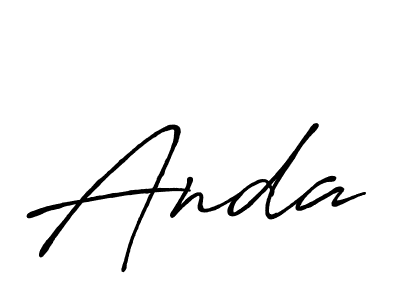 if you are searching for the best signature style for your name Anda. so please give up your signature search. here we have designed multiple signature styles  using Antro_Vectra_Bolder. Anda signature style 7 images and pictures png