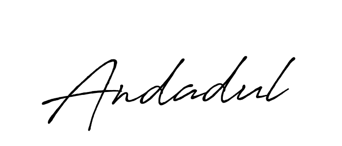 Make a beautiful signature design for name Andadul. With this signature (Antro_Vectra_Bolder) style, you can create a handwritten signature for free. Andadul signature style 7 images and pictures png