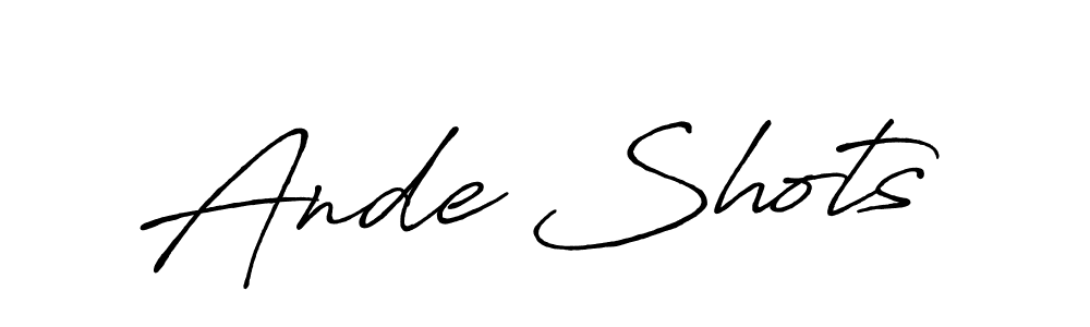 Use a signature maker to create a handwritten signature online. With this signature software, you can design (Antro_Vectra_Bolder) your own signature for name Ande Shots. Ande Shots signature style 7 images and pictures png