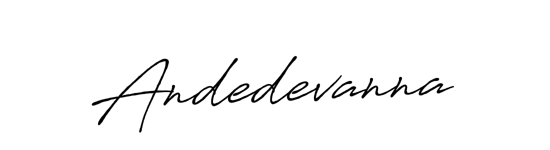 How to make Andedevanna name signature. Use Antro_Vectra_Bolder style for creating short signs online. This is the latest handwritten sign. Andedevanna signature style 7 images and pictures png