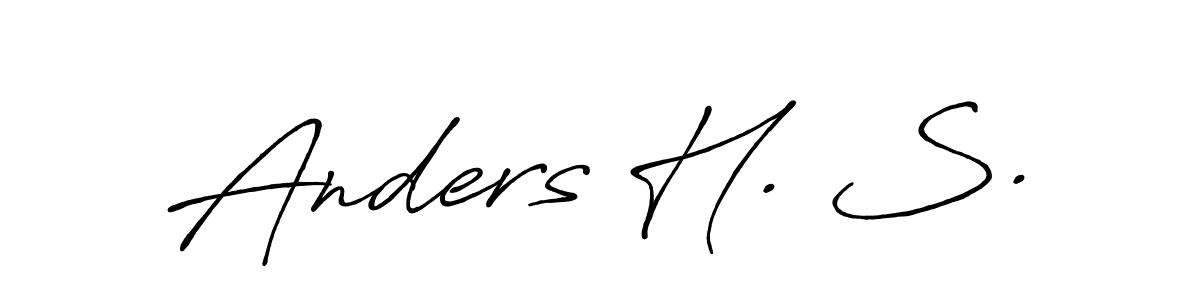 Also You can easily find your signature by using the search form. We will create Anders H. S. name handwritten signature images for you free of cost using Antro_Vectra_Bolder sign style. Anders H. S. signature style 7 images and pictures png