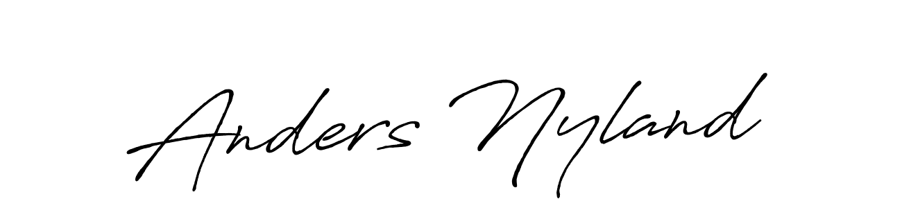 Use a signature maker to create a handwritten signature online. With this signature software, you can design (Antro_Vectra_Bolder) your own signature for name Anders Nyland. Anders Nyland signature style 7 images and pictures png