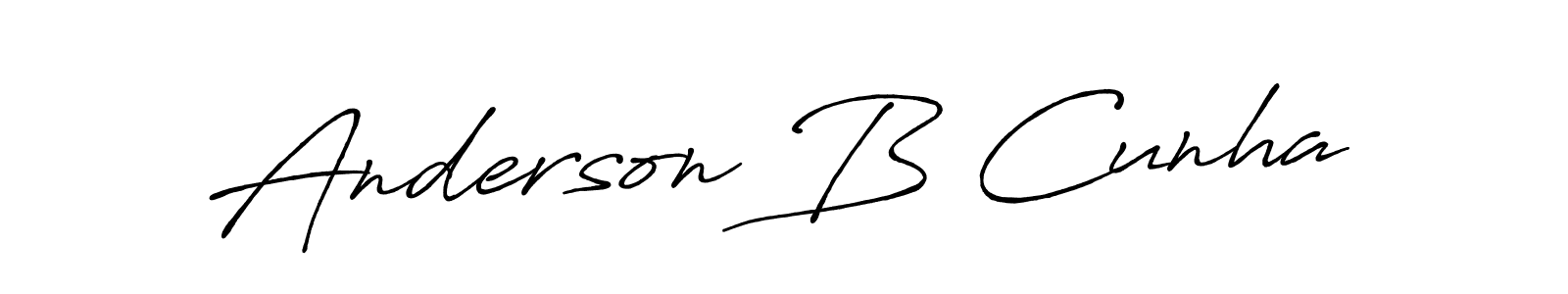 Create a beautiful signature design for name Anderson B Cunha. With this signature (Antro_Vectra_Bolder) fonts, you can make a handwritten signature for free. Anderson B Cunha signature style 7 images and pictures png