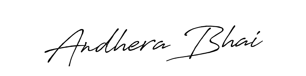 The best way (Antro_Vectra_Bolder) to make a short signature is to pick only two or three words in your name. The name Andhera Bhai include a total of six letters. For converting this name. Andhera Bhai signature style 7 images and pictures png