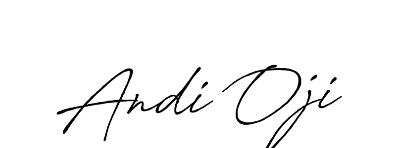 The best way (Antro_Vectra_Bolder) to make a short signature is to pick only two or three words in your name. The name Andi Oji include a total of six letters. For converting this name. Andi Oji signature style 7 images and pictures png