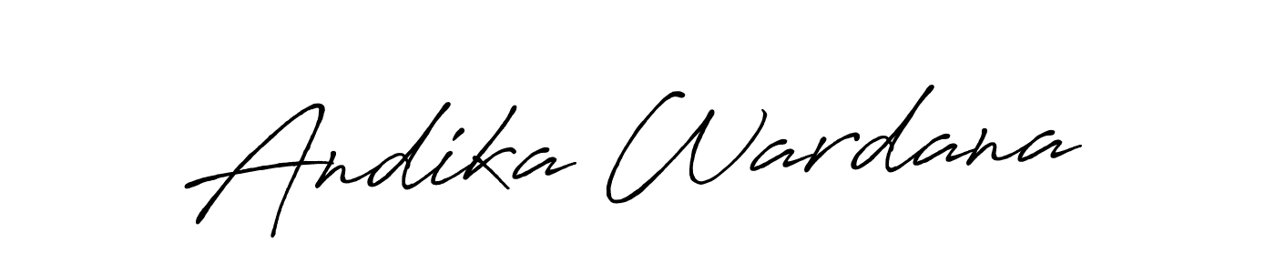 Use a signature maker to create a handwritten signature online. With this signature software, you can design (Antro_Vectra_Bolder) your own signature for name Andika Wardana. Andika Wardana signature style 7 images and pictures png