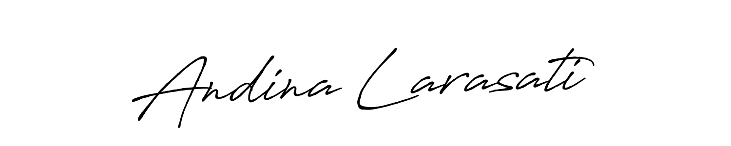 How to make Andina Larasati signature? Antro_Vectra_Bolder is a professional autograph style. Create handwritten signature for Andina Larasati name. Andina Larasati signature style 7 images and pictures png