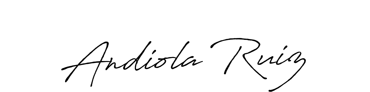 You should practise on your own different ways (Antro_Vectra_Bolder) to write your name (Andiola Ruiz) in signature. don't let someone else do it for you. Andiola Ruiz signature style 7 images and pictures png