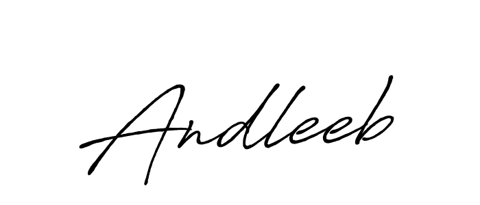 Create a beautiful signature design for name Andleeb. With this signature (Antro_Vectra_Bolder) fonts, you can make a handwritten signature for free. Andleeb signature style 7 images and pictures png