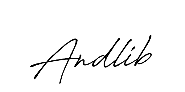 Create a beautiful signature design for name Andlib. With this signature (Antro_Vectra_Bolder) fonts, you can make a handwritten signature for free. Andlib signature style 7 images and pictures png