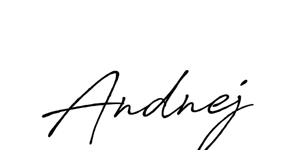 Make a beautiful signature design for name Andnej. With this signature (Antro_Vectra_Bolder) style, you can create a handwritten signature for free. Andnej signature style 7 images and pictures png