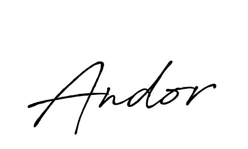 Design your own signature with our free online signature maker. With this signature software, you can create a handwritten (Antro_Vectra_Bolder) signature for name Andor. Andor signature style 7 images and pictures png