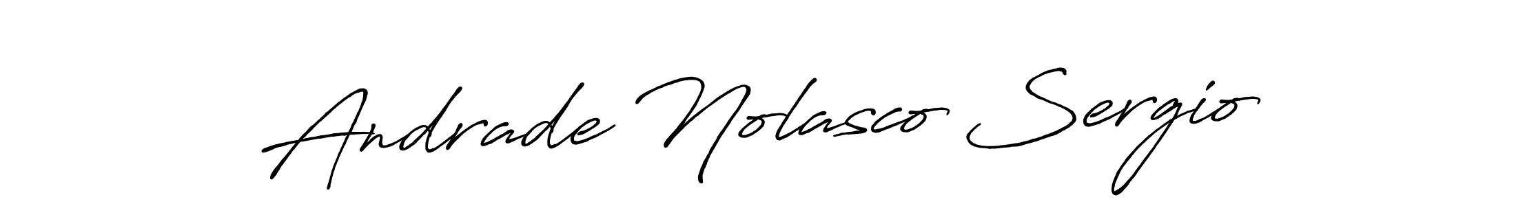 How to make Andrade Nolasco Sergio signature? Antro_Vectra_Bolder is a professional autograph style. Create handwritten signature for Andrade Nolasco Sergio name. Andrade Nolasco Sergio signature style 7 images and pictures png