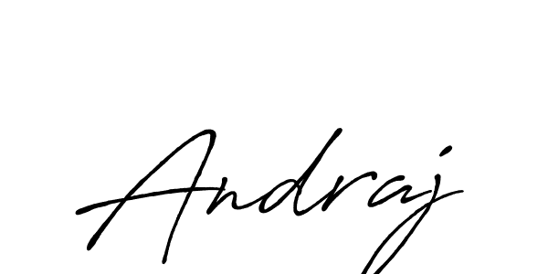 How to make Andraj name signature. Use Antro_Vectra_Bolder style for creating short signs online. This is the latest handwritten sign. Andraj signature style 7 images and pictures png