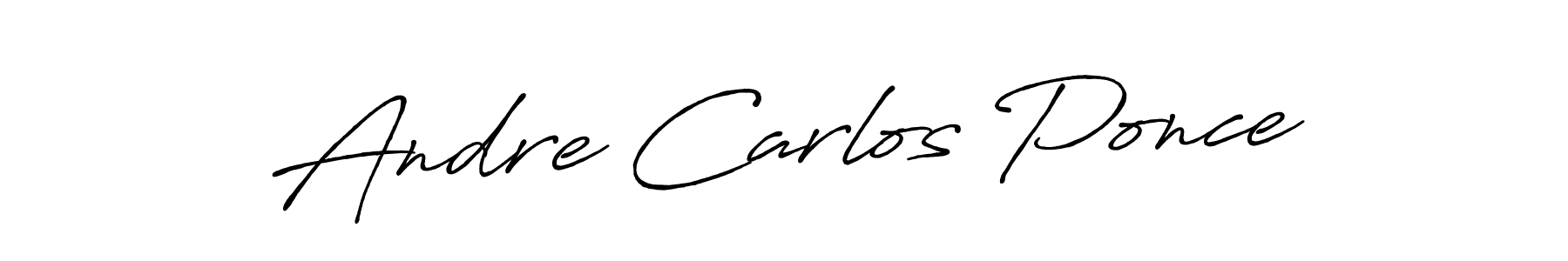 Use a signature maker to create a handwritten signature online. With this signature software, you can design (Antro_Vectra_Bolder) your own signature for name Andre Carlos Ponce. Andre Carlos Ponce signature style 7 images and pictures png
